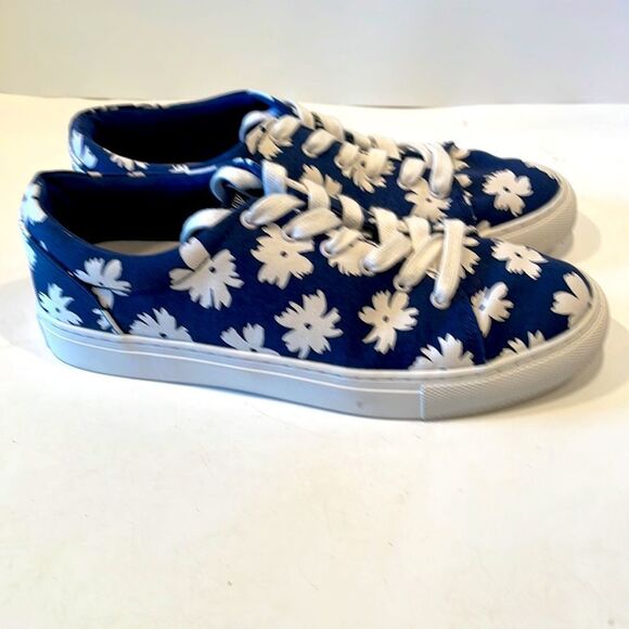 J.Crew Floral Printed Sneakers Women's Size 7.5 - Picture 2 of 8